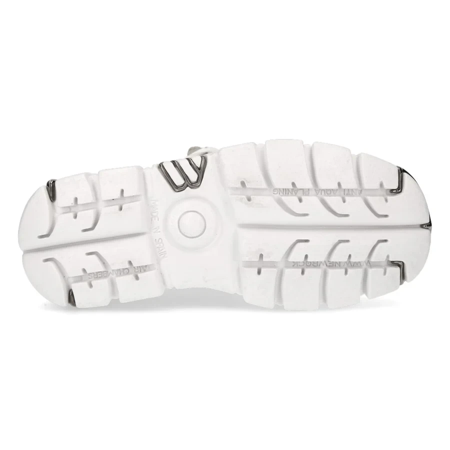 Кросівки New Rock M-106N-S18 White Leather (Оригінал) – Шкіряні черевики на платформі, білі - Фото 2