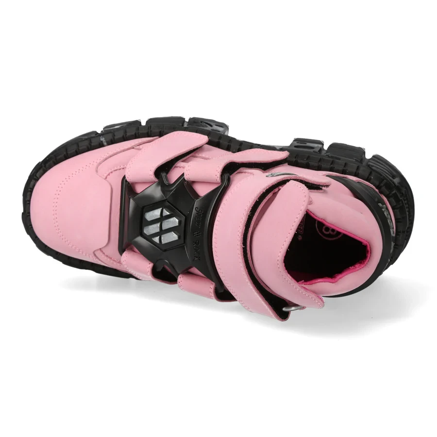 Оригінальні черевики New Rock M-WALL285-S11 Pink Platform з липучками - Фото 7