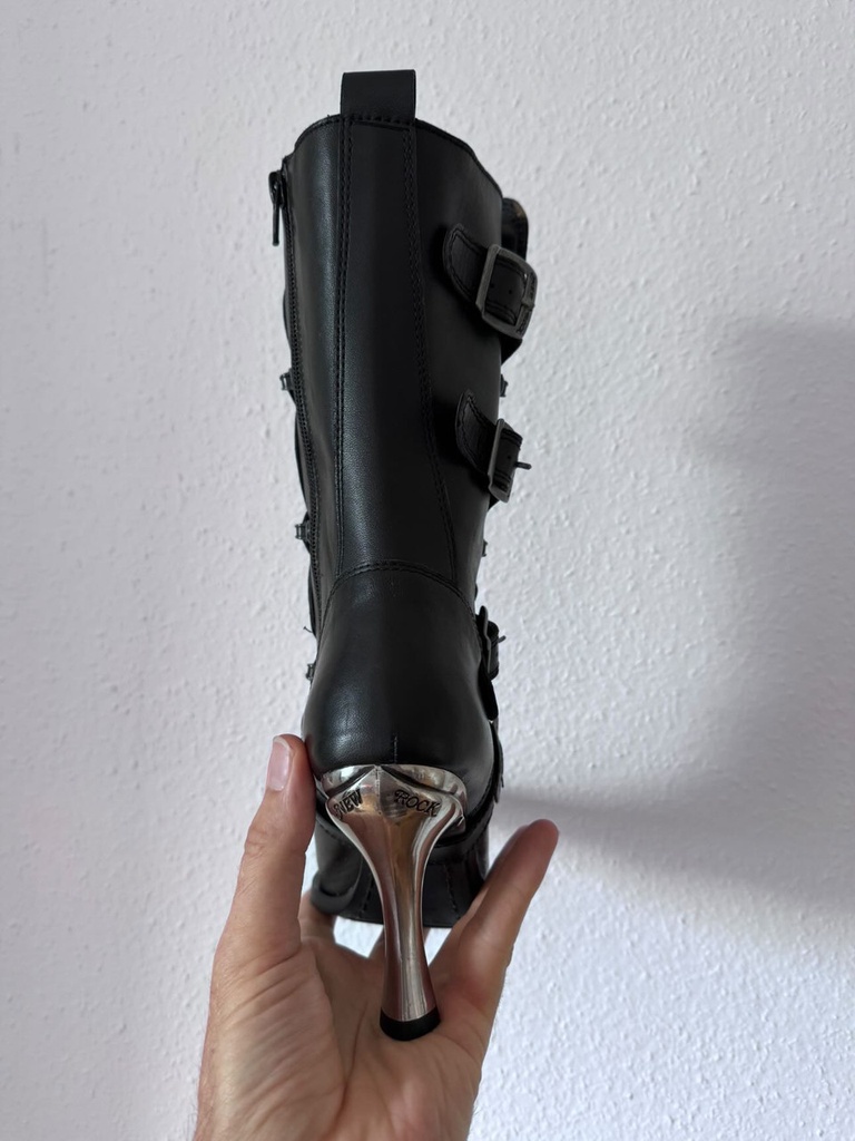 Жіночі шкіряні чоботи New Rock M-9375-S1 на металевих підборах (Оригінал, Іспанія) - Фото 1