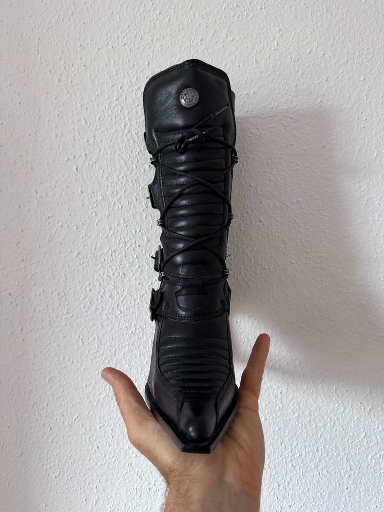 Жіночі шкіряні чоботи New Rock M-9375-S1 на металевих підборах (Оригінал, Іспанія) - Фото 4