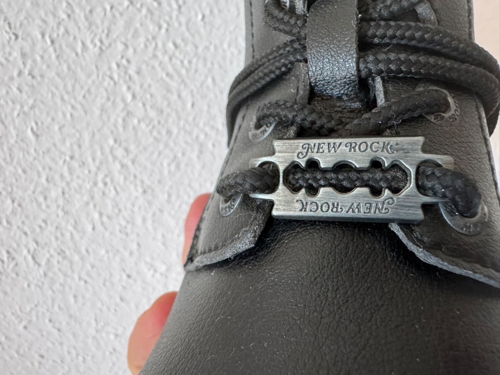 Жіночі шкіряні черевики New Rock M-TRCASCO007-S2 на підборах та платформі (Чорні) - Фото 2