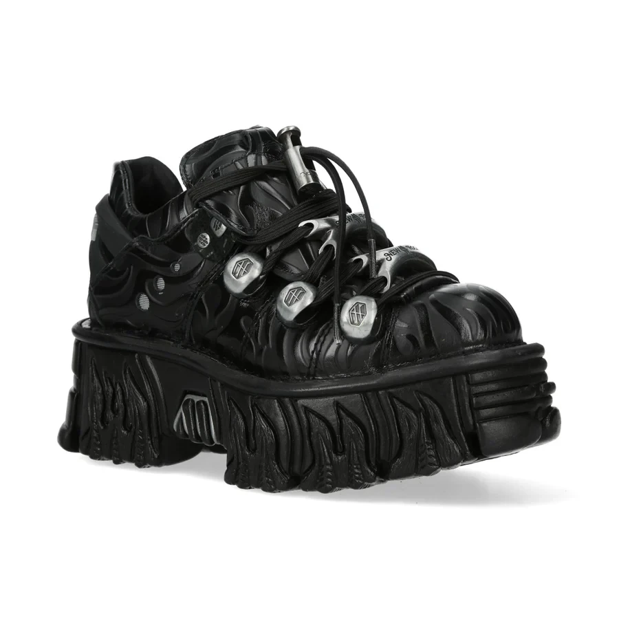 Черевики New Rock з візерунком полумʼя по шкірі M-120NXLPMUELLE-C7 Boots/Sneakers: The Ultimate Cyber Y2K & Grunge Statement - Фото 2