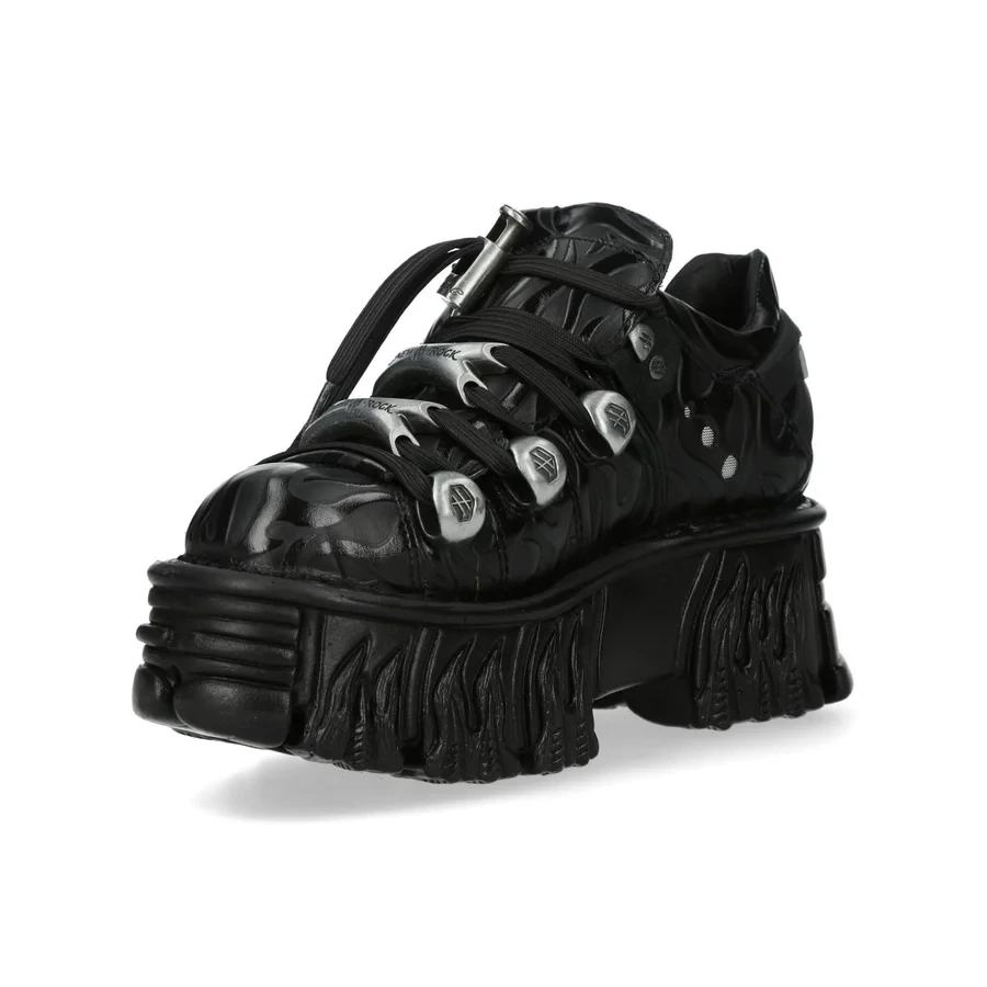 Черевики New Rock з візерунком полумʼя по шкірі M-120NXLPMUELLE-C7 Boots/Sneakers: The Ultimate Cyber Y2K & Grunge Statement - Фото 4