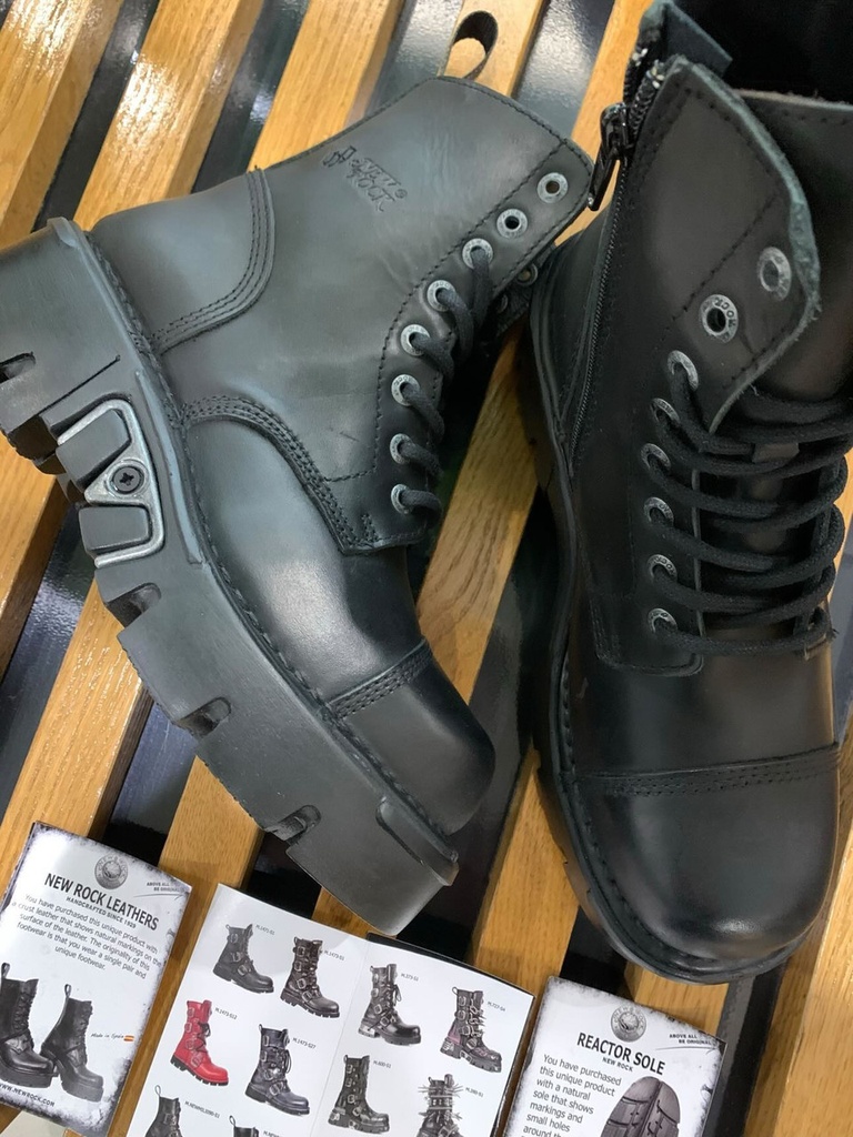 Черевики шкіряні New Rock M-NEWMILI083-S19 Black (Матова шкіра, Платформа) - Фото 3