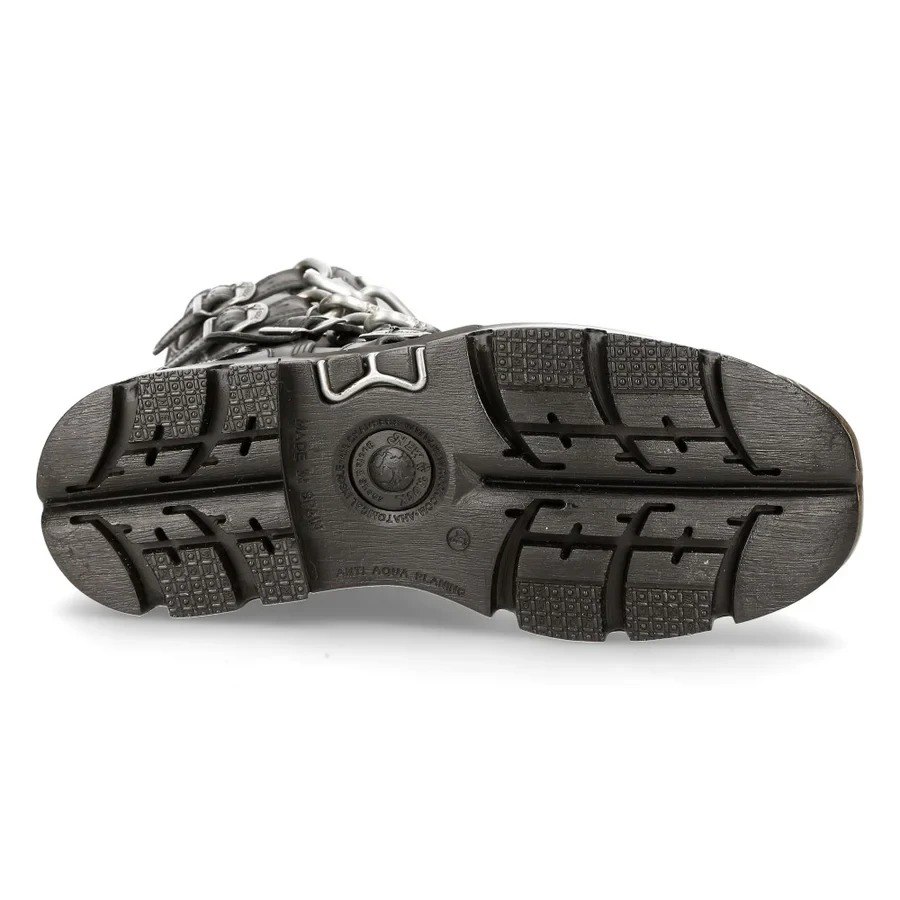 Черевики New Rock M-727-S5 Metallic Натуральна Шкіра (Чорні) - Фото 6