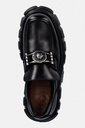 Шкіряні мокасини New Rock CRUST NEGRO, TOWER NEGRO LATERAL колір чорний на платформі M-895-C6 - Фото 3