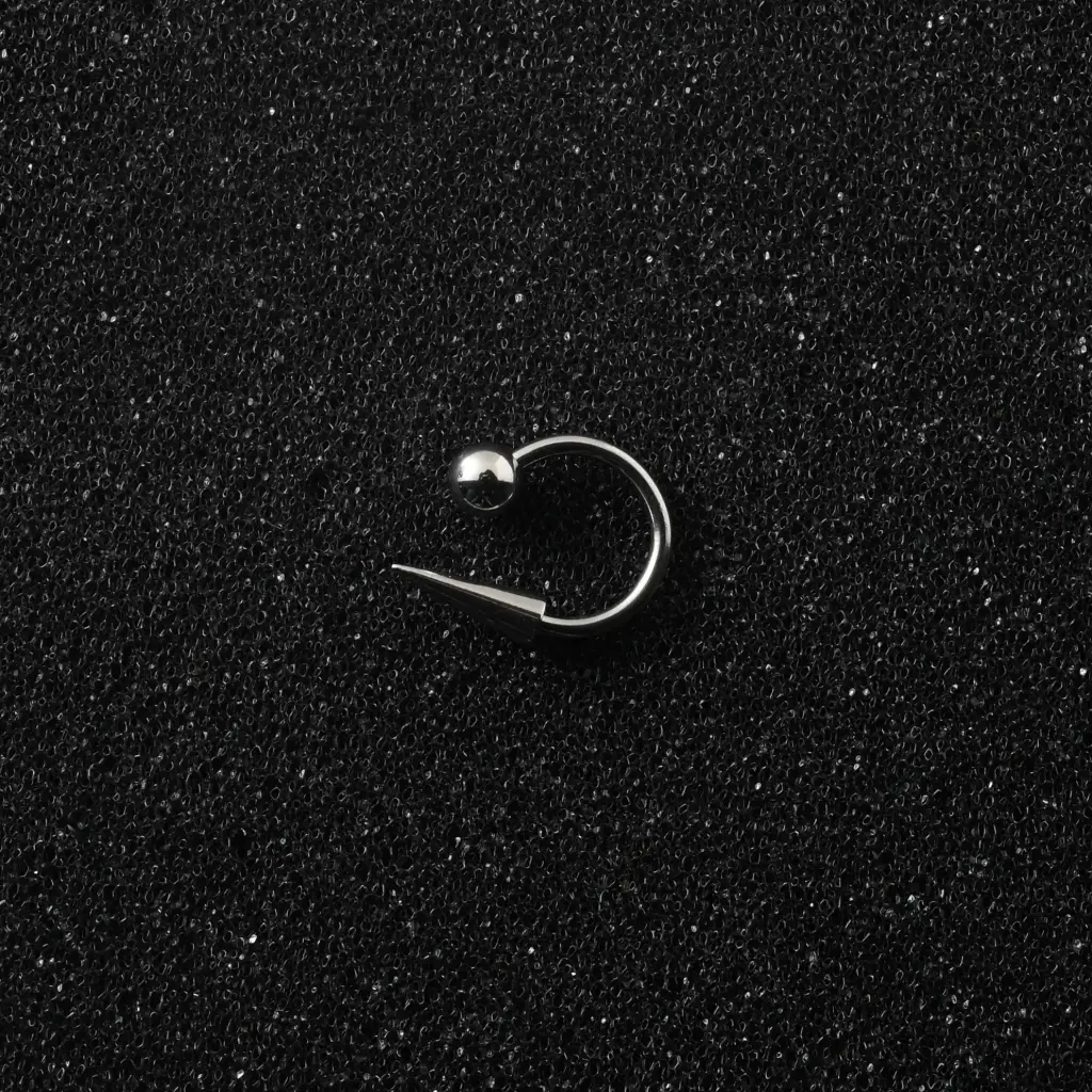 Пірсинг з медичної сталі підкова з шипами та кульками 16 G