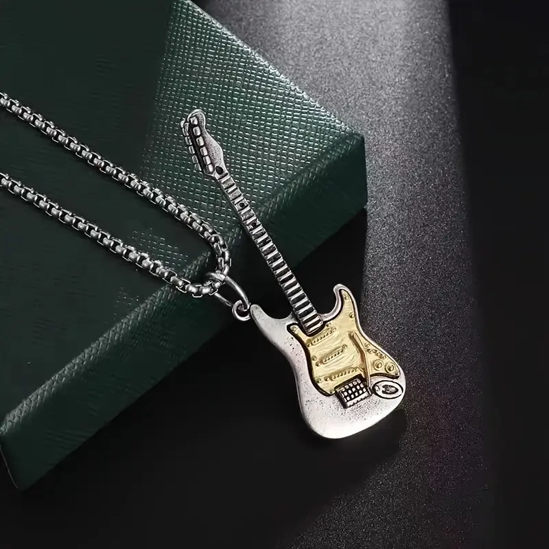 Кулон на ланцюжку Гітара - Guitar Steel Color