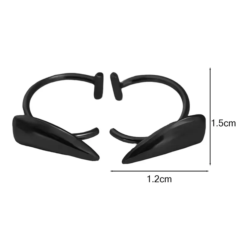 Фейк пірсинг обманка ікла чорний