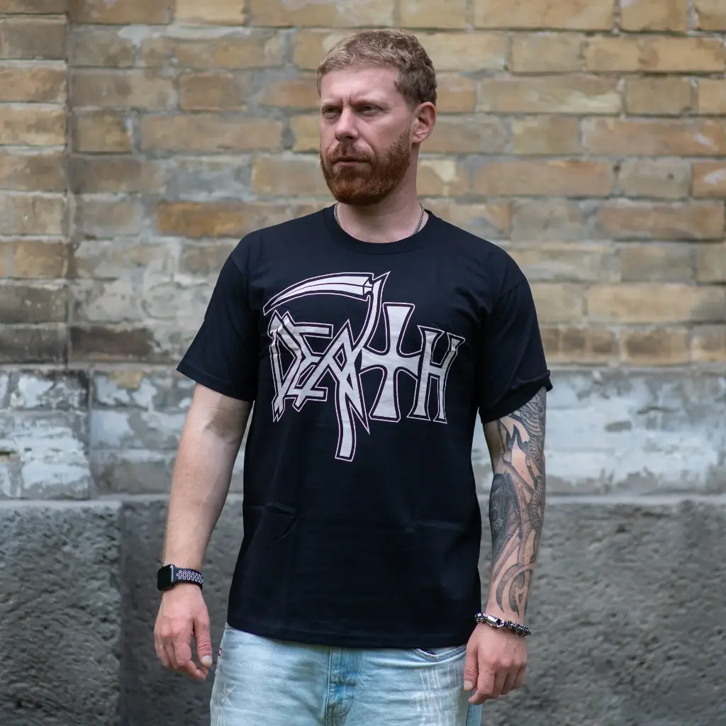 Футболка Death Logo White чорна