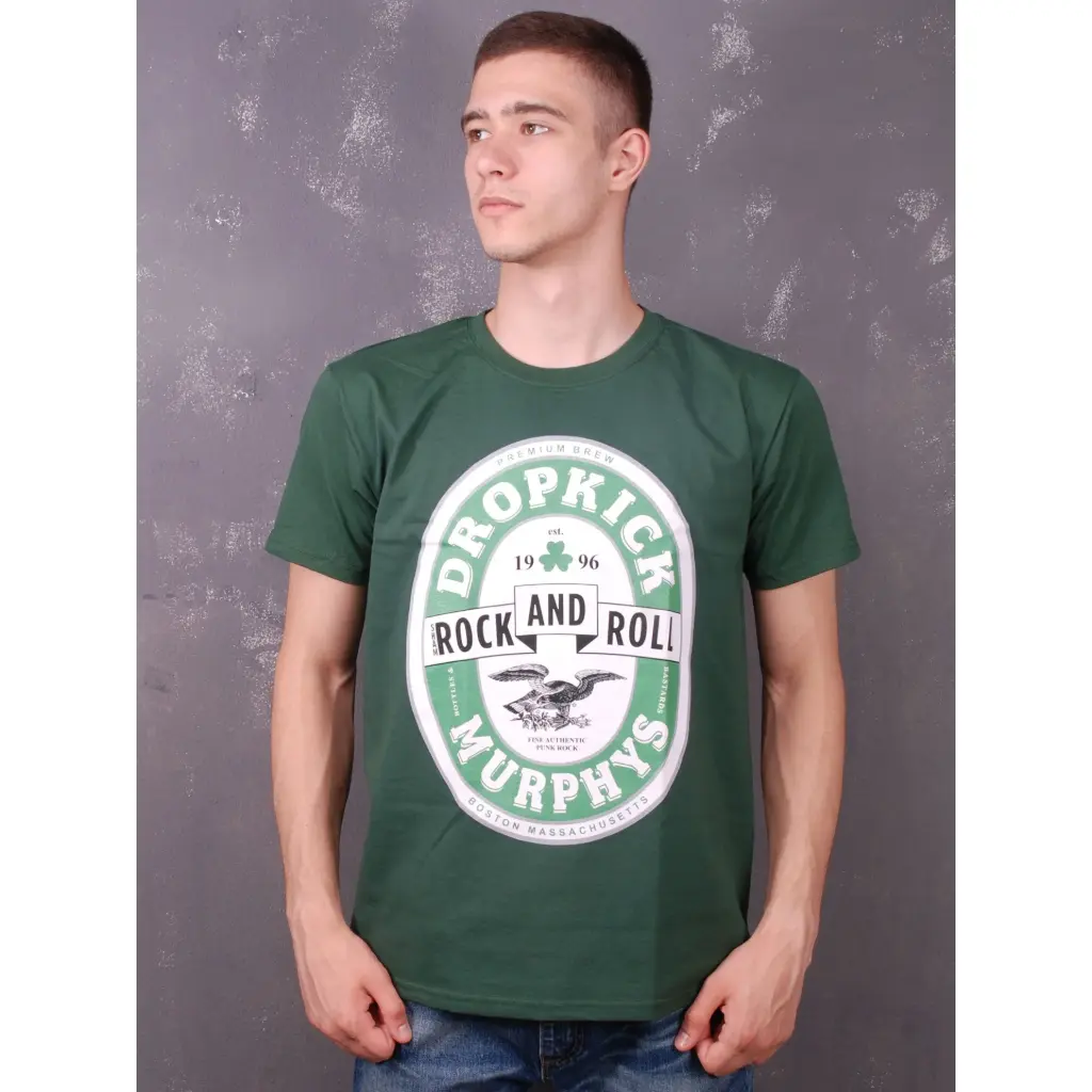 Футболка Dropkick Murphys - Rock And Roll темно-зелена