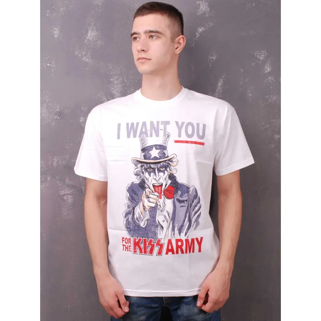 Футболка Kiss - Kiss Army біла