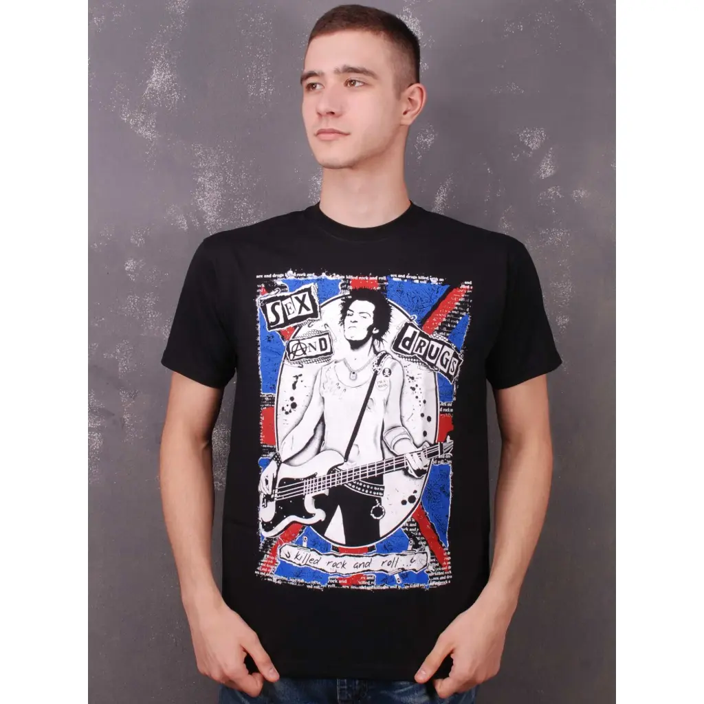Футболка Sex Pistols - Sex And Drugs чорна