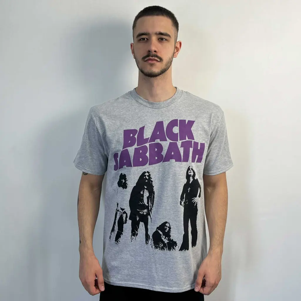 Футболка Black Sabbath - Masters Of Doom світло-сіра меланжева