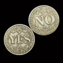 Монета для прийняття рішень Так Ні - Yes No
