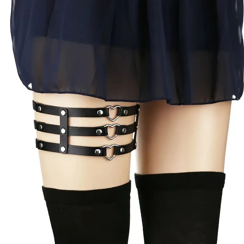 Гартер на ногу потрійний Серце