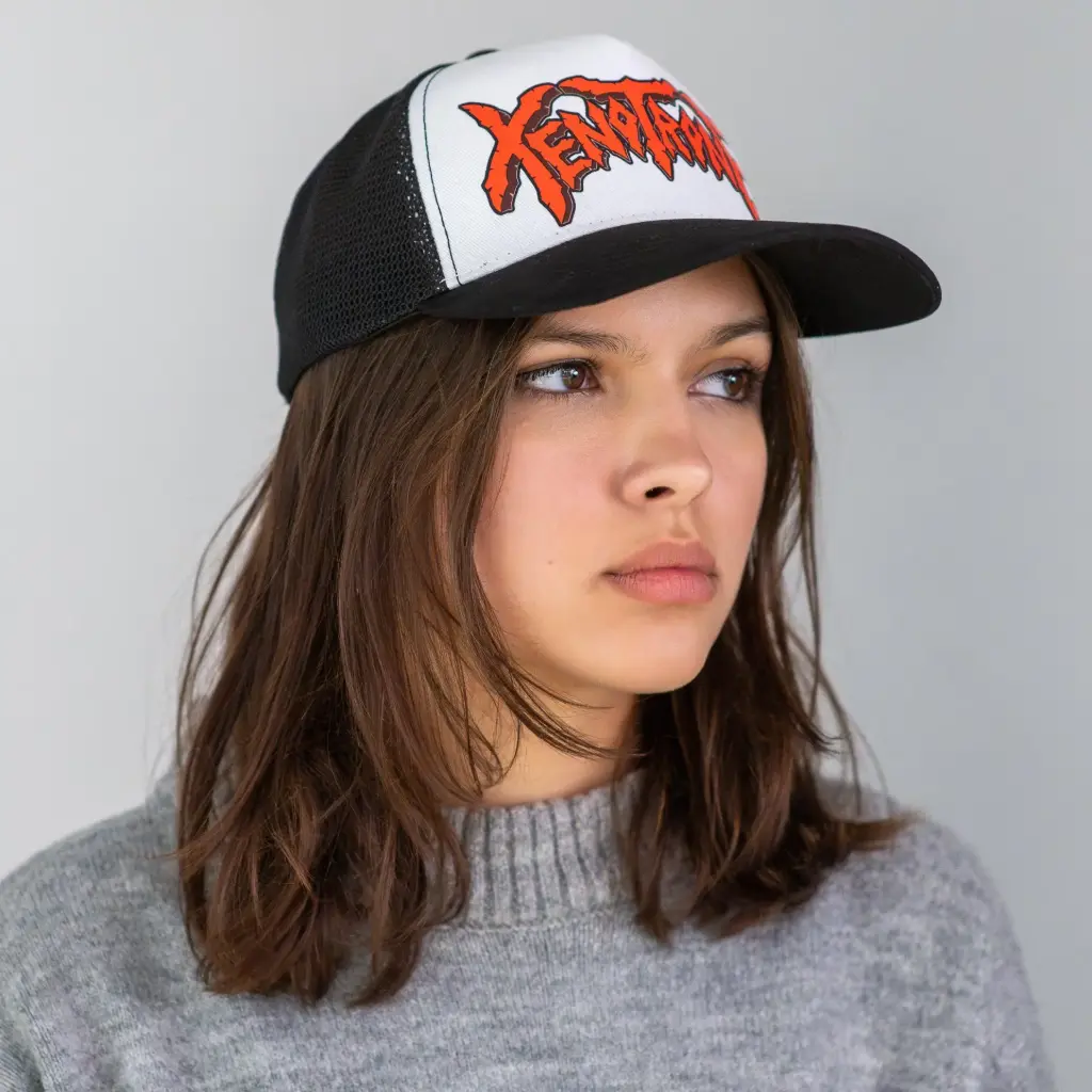 Бейсболка-тракер Xenotrone Red Logo біло-чорна
