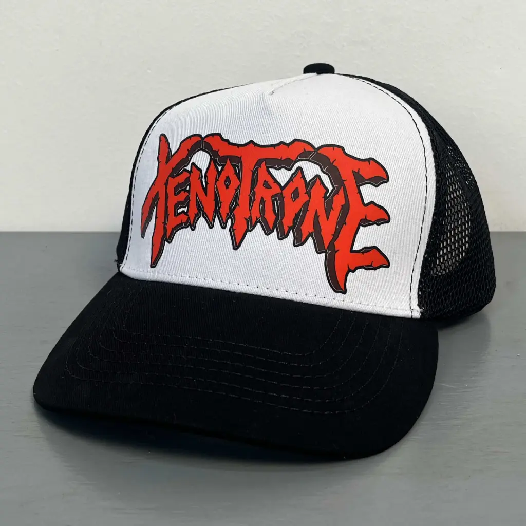 Бейсболка-тракер Xenotrone Red Logo біло-чорна