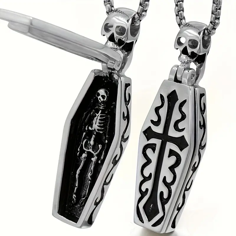 Кулон на ланцюжку Гроб - Coffin Openable