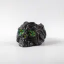 Гіпсове кашпо Череп середній зі стразами чорний