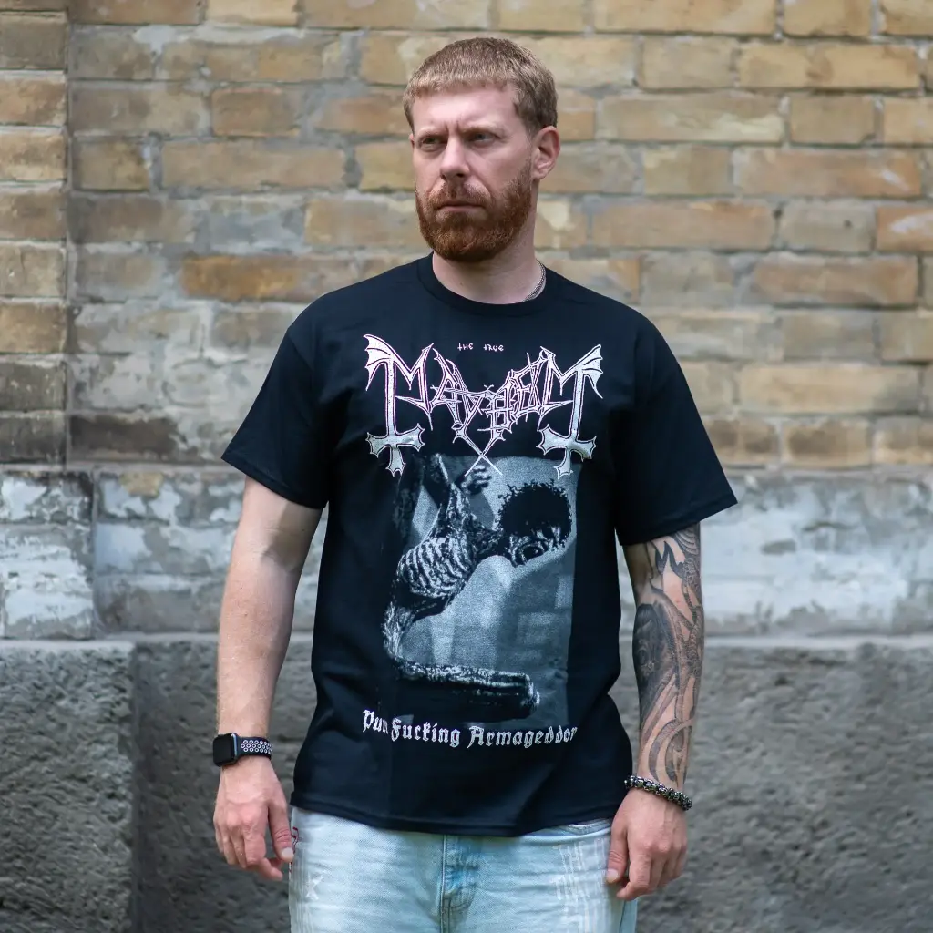 Футболка Mayhem - Pure Fucking Armageddon чорна