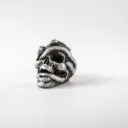 Гіпсова фігура Череп зі зміями сірий