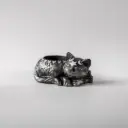 Гіпсове кашпо Котик сірий