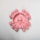 Гіпсова попільничка Черепи зі стразами рожева