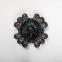 Гіпсова попільничка Черепи зі стразами чорна