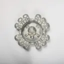 Гіпсова попільничка Черепи срібляста