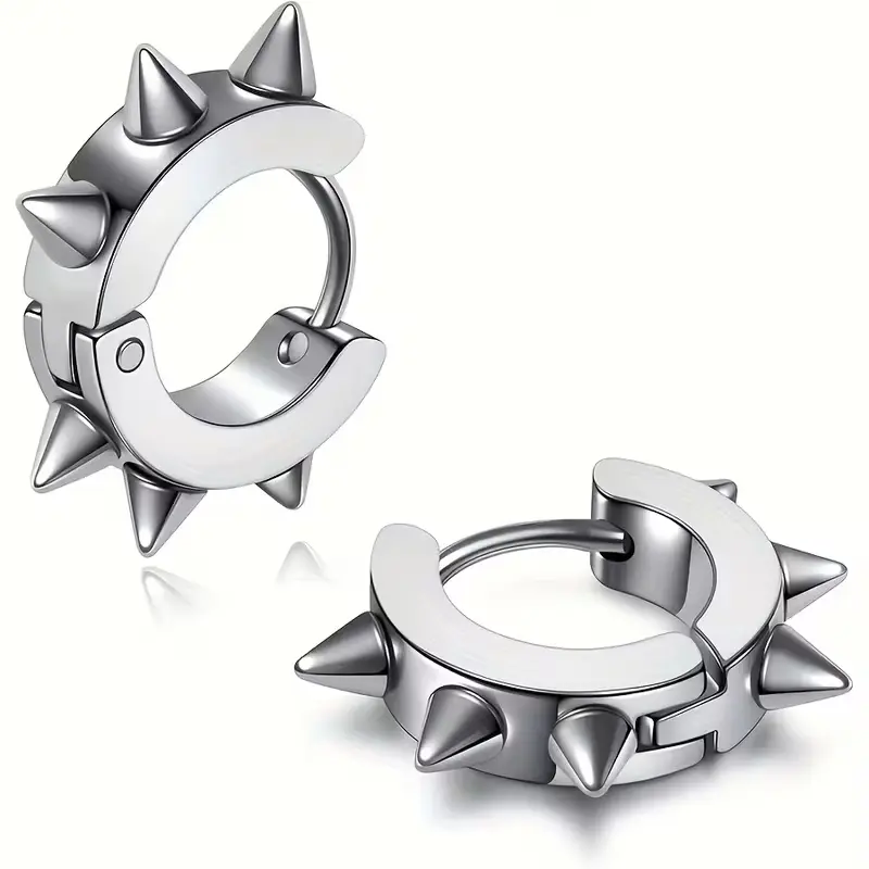 Сережки з шипами металеві