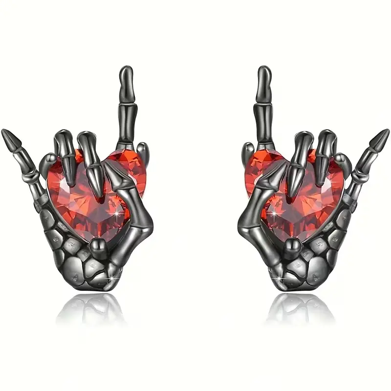 Сережки металеві Devil Horns Heart