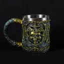 Кружка металева Дракон - Dragon червоно-зелена