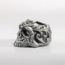 Гіпсове кашпо Череп середній сірий