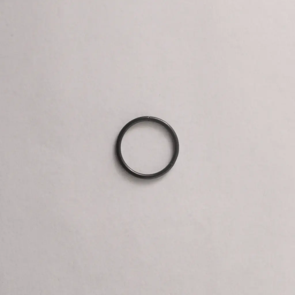 Пірсинг кільце клікер Titanium 18 G чорний