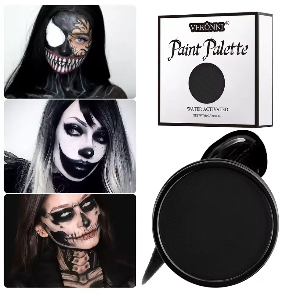 Аквагрим для обличчя та тіла чорний 30 г