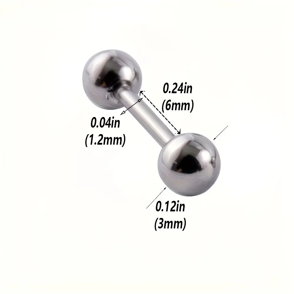 Пірсинг з медичної сталі мікроштанга з кульками 16 G