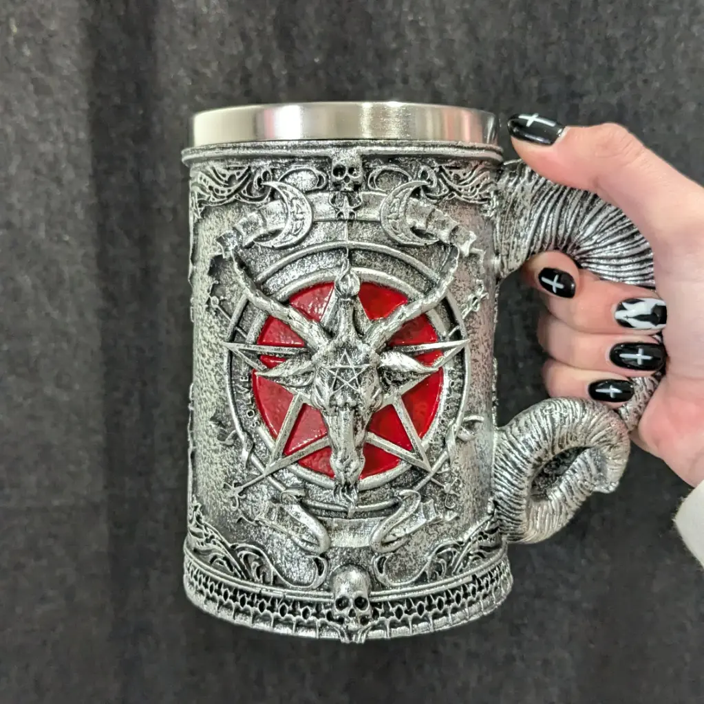 Кружка металева Бафомет - Baphomet сіра