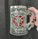 Кружка металева Бафомет - Baphomet сіра