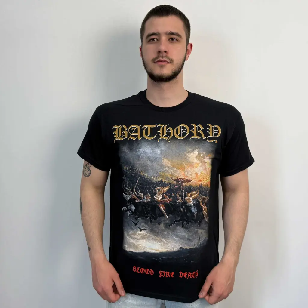 Футболка Bathory - Blood Fire Death чорна
