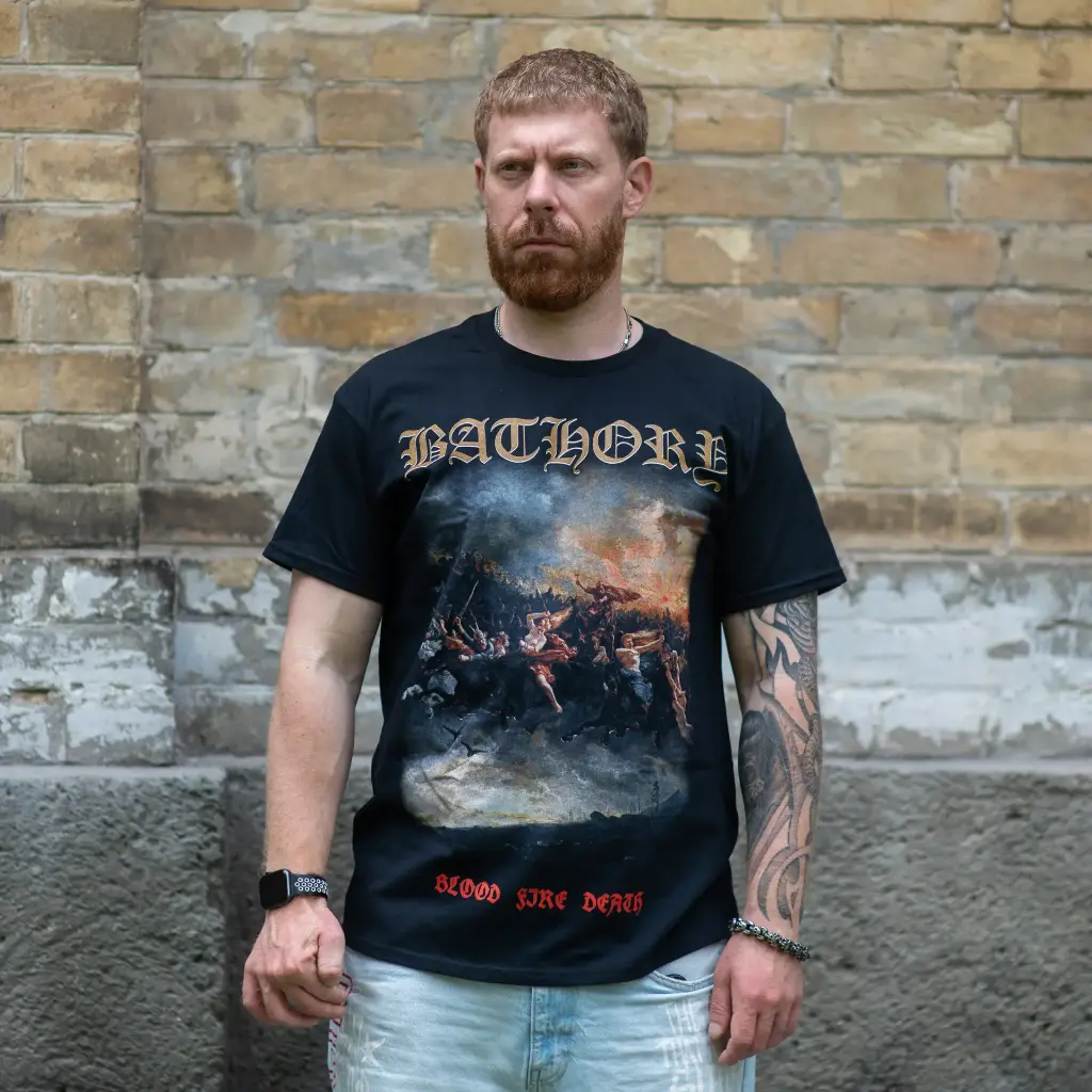 Футболка Bathory - Blood Fire Death чорна