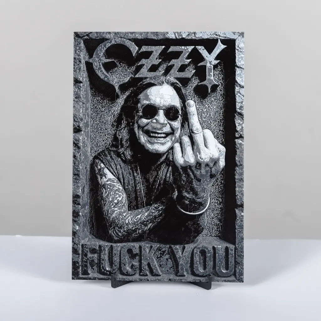 3D картина Оззі Осборн - Ozzy Osbourne F*ck You з підставкою