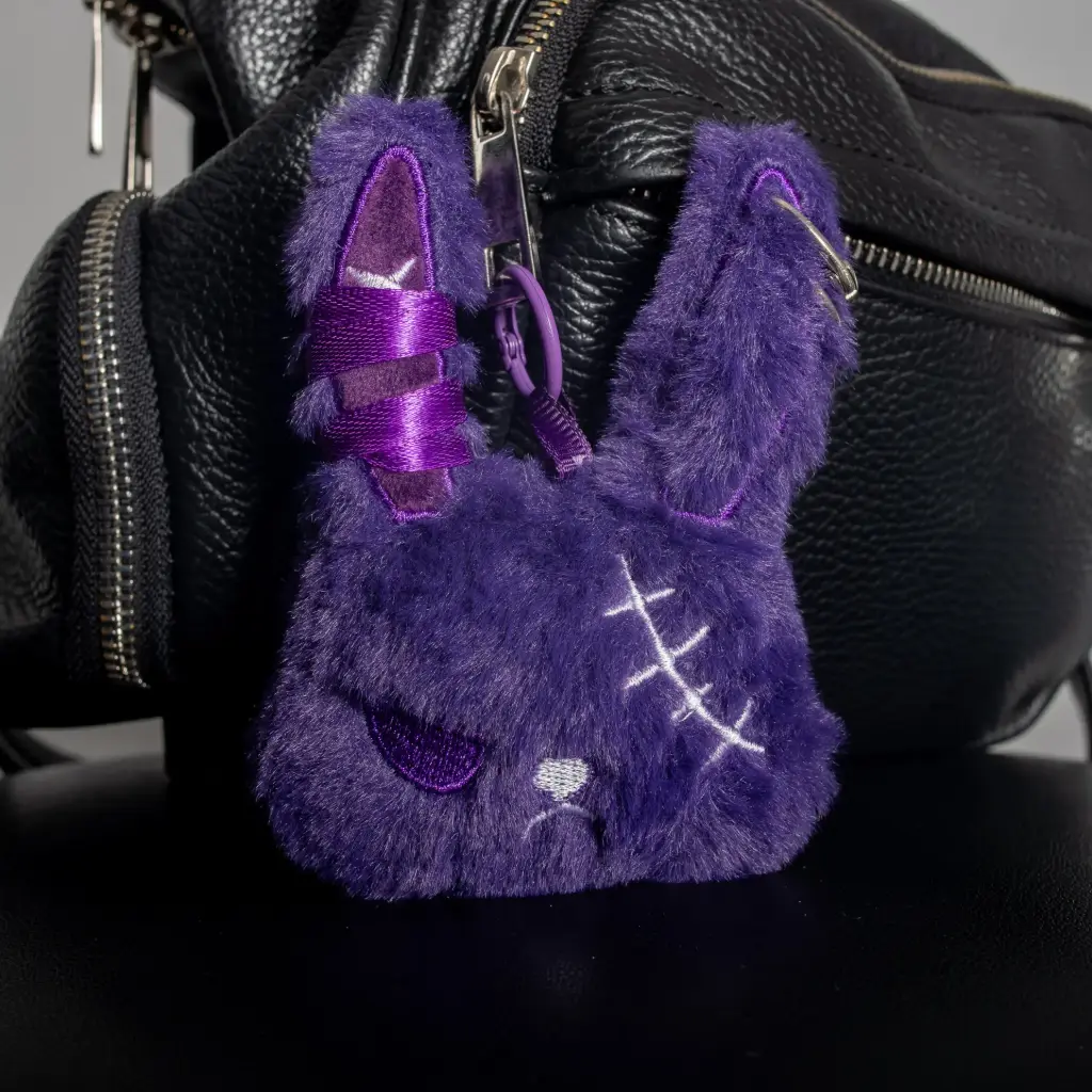 Брелок плюшевий Зайчик - Dark Bunny Bully Rabbit Doll фіолетовий