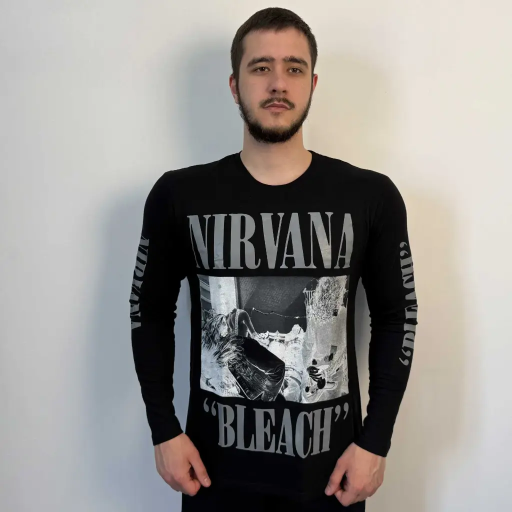 Лонгслів Nirvana - Bleach чорний