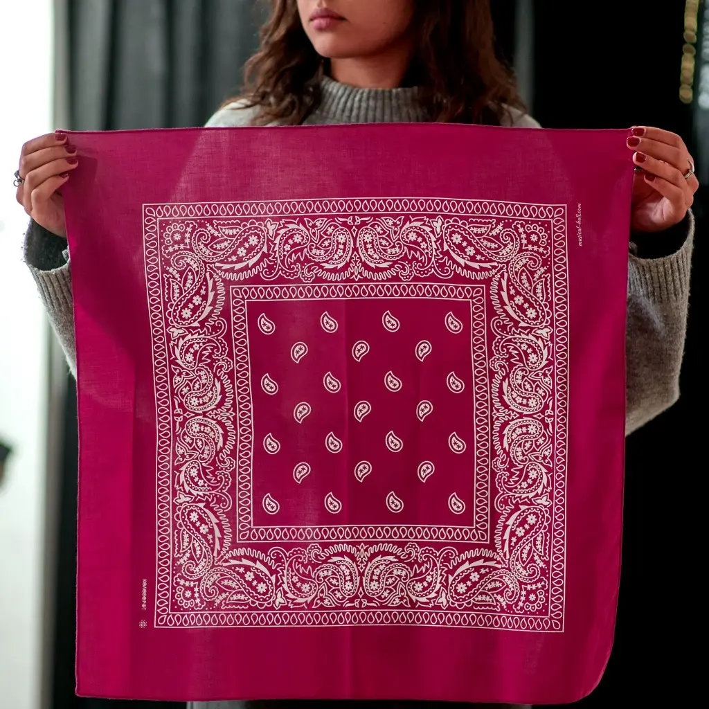 Бандана Коловорот Бута з малюнком "Турецький огірок" бордова