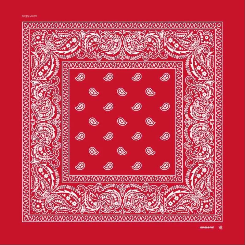 Бандана Коловорот Бута з малюнком "Турецький огірок" червона (білий принт)