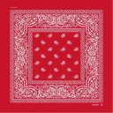 Бандана Коловорот Бута з малюнком "Турецький огірок" червона (білий принт)