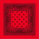 Бандана Коловорот Бута з малюнком "Турецький огірок" червона (чорний принт)