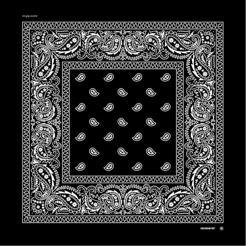 Бандана Коловорот Бута з малюнком "Турецький огірок" чорна