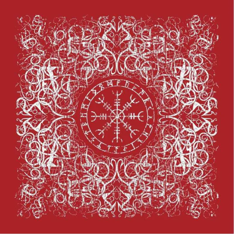 Бандана Коловорот Північ червона (білий принт)